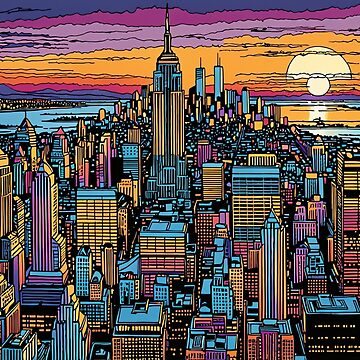 Artwork thumbnail, Sunset Symphony of Lines by PanoramaPrints