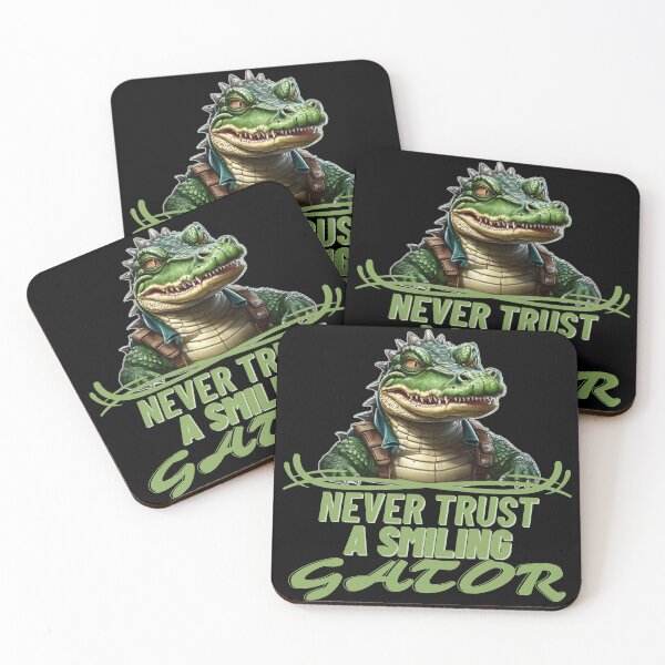 Item preview, Never trust a smiling Gator - funny alligator lover  designed and sold by Kashear.