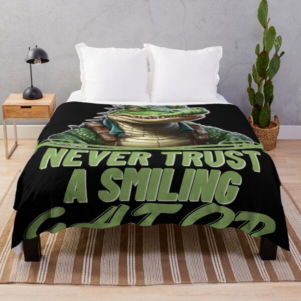 Item preview, Never trust a smiling Gator - funny alligator lover  designed and sold by Kashear.