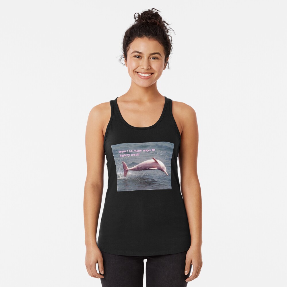 Discover Nihilisme des dauphins roses Débardeur dos nageur