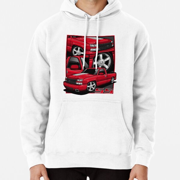 Apparel Chevy Silverado Hoodie Chevrolet Silverado 1500 SS Red