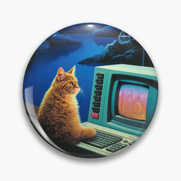 Artikelvorschau, Retro-Computerkatze 01 entworfen und verkauft von mhfoto.