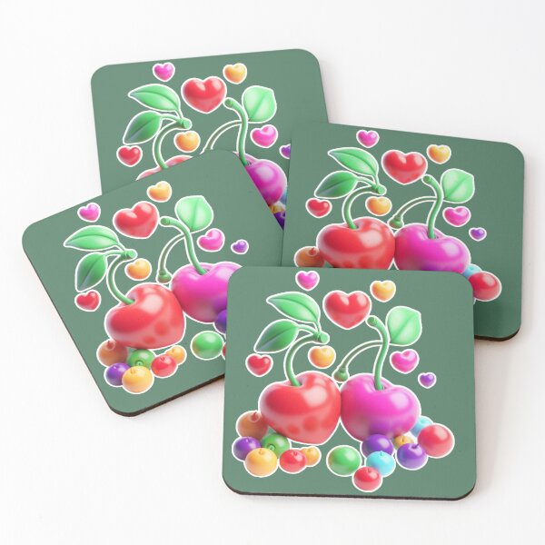 Item preview, Cherries with heart designed and sold by pixamd.