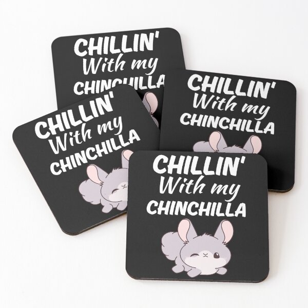 Item preview, Chillin with my chinchilla, funny grey chinchilla mom or dad owner saying designed and sold by NBSStore.