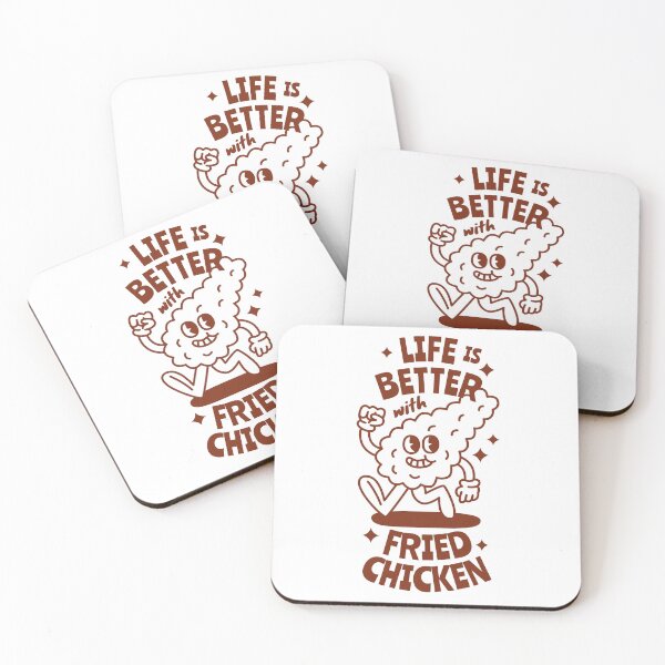 Item preview, Fried chicken retro character with funny quote. designed and sold by monkik.