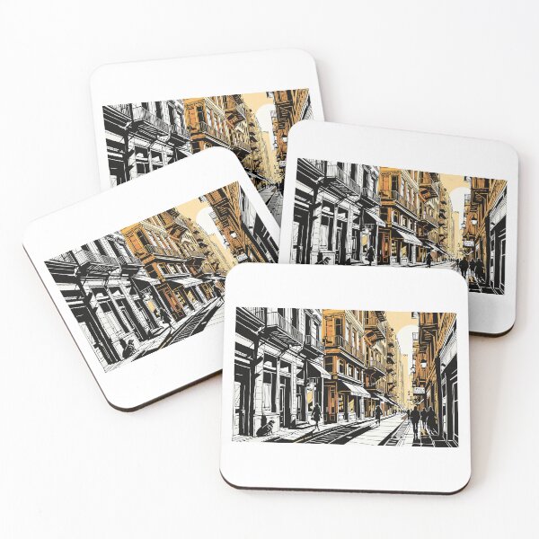 Item preview, Vibrant Metropolis: Unconventional Ink Sketches designed and sold by PanoramaPrints.