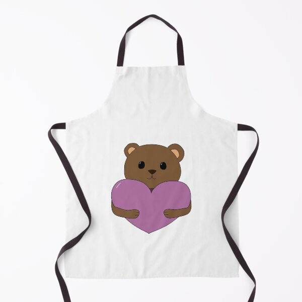 Item preview, cute brown bear with purple heart designed and sold by Julii-the-Fox.