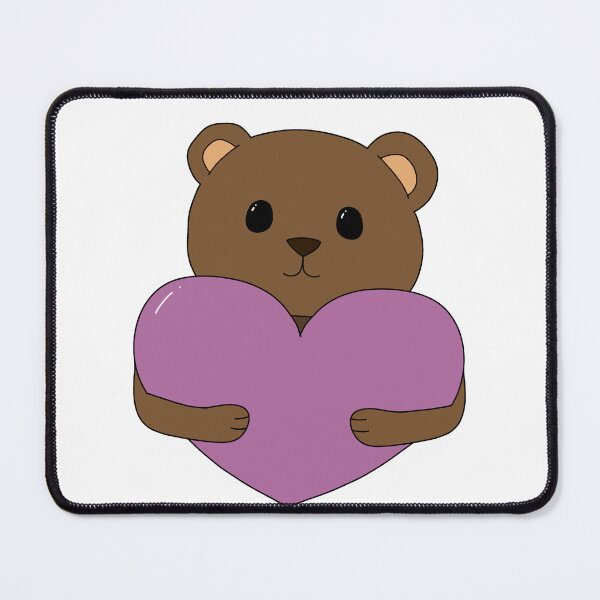 Item preview, cute brown bear with purple heart designed and sold by Julii-the-Fox.