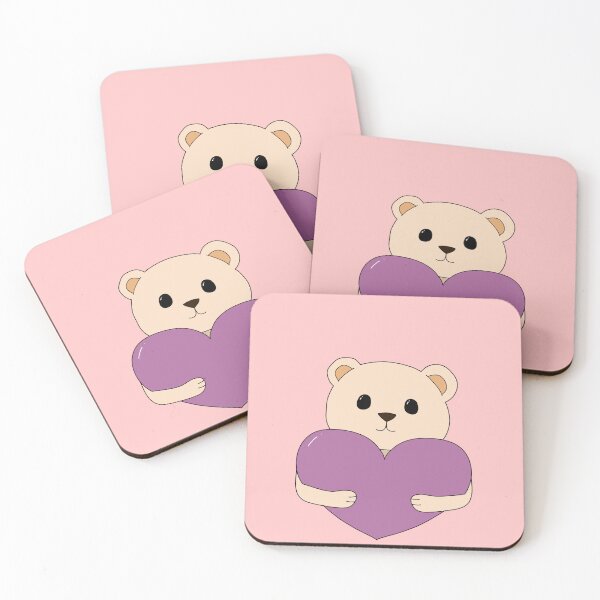 Item preview, cute white bear with purple heart designed and sold by Julii-the-Fox.