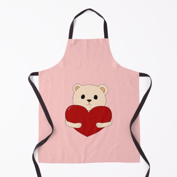 Item preview, cute white bear with red heart designed and sold by Julii-the-Fox.