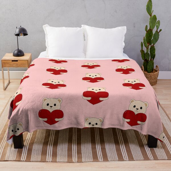 Item preview, cute white bear with red heart designed and sold by Julii-the-Fox.