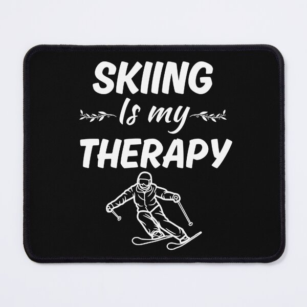 Item preview, Skiing is my therapy, funny skiing hobby fan saying, for skiing fan designed and sold by NBSStore.