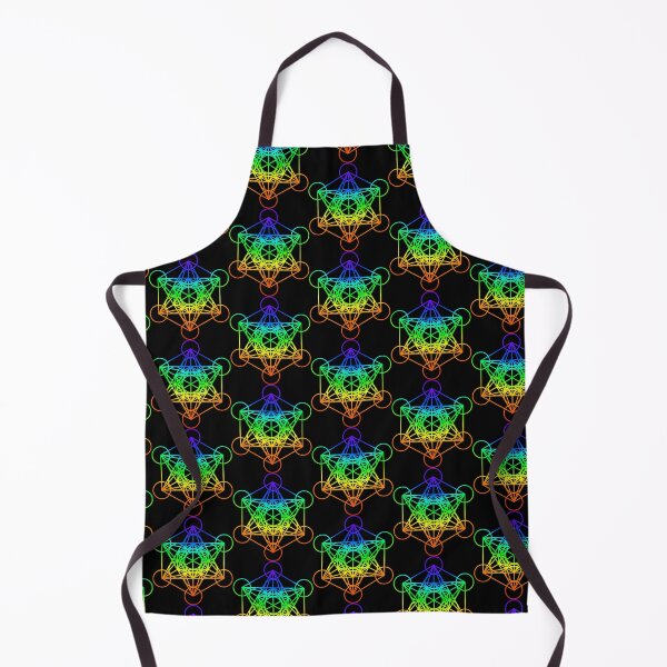 Item preview, Sacred Geometry Metatron's Cube in raibow colors designed and sold by Happy Puppy Print On Demand.