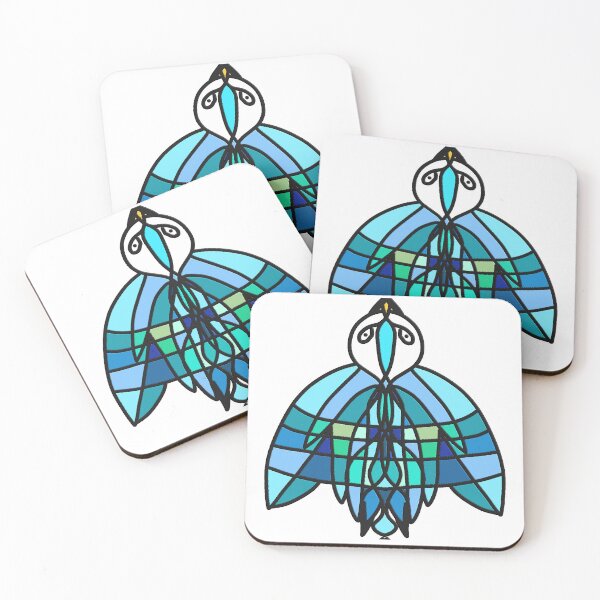 Item preview, blue stained glass bird designed and sold by PaintDesigns.