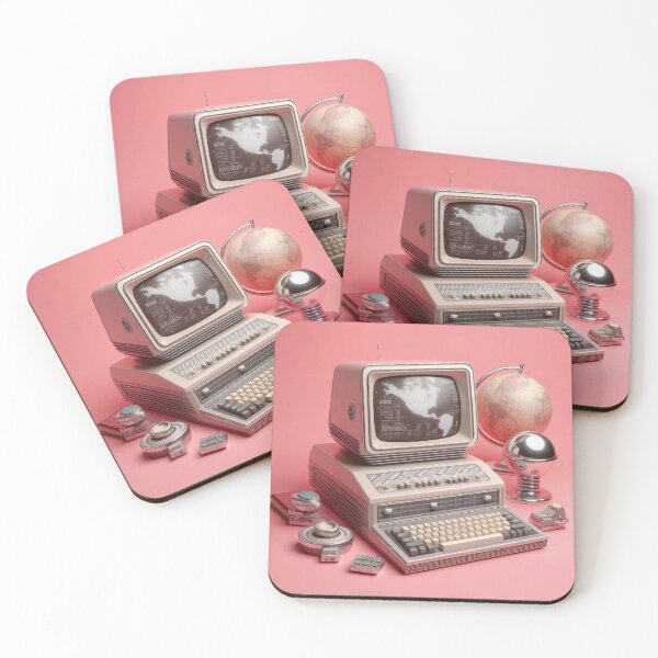 Item preview,  Retro 1950s Computer on a Pink Background designed and sold by blue-koala.
