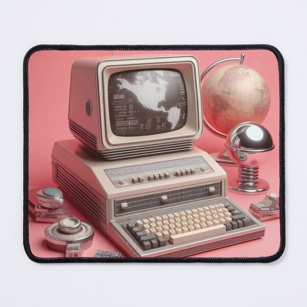 Item preview,  Retro 1950s Computer on a Pink Background designed and sold by blue-koala.