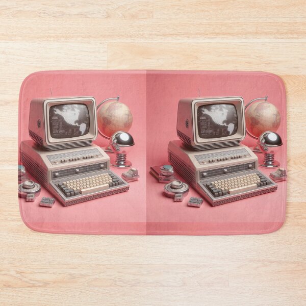 Item preview,  Retro 1950s Computer on a Pink Background designed and sold by blue-koala.