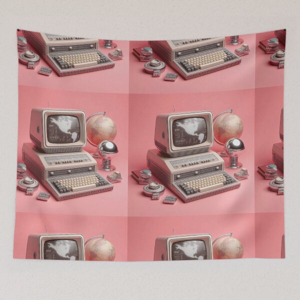 Item preview,  Retro 1950s Computer on a Pink Background designed and sold by blue-koala.