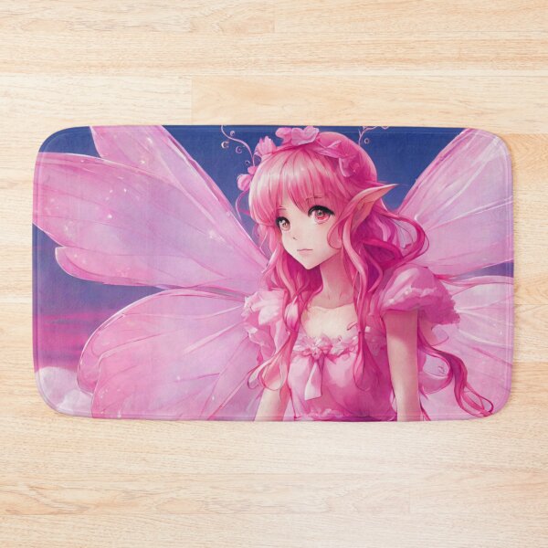 Item preview, Pretty pink anime fairy in the clouds designed and sold by TheRubberOnion.