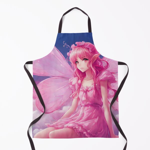 Item preview, Pretty pink anime fairy in the clouds designed and sold by TheRubberOnion.
