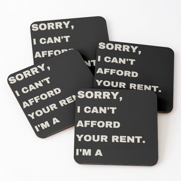 Item preview, Sorry I Cant Afford Your Rent Im A SNEAKERHEAD Nike phrase Black Poster  designed and sold by Vintagevise.