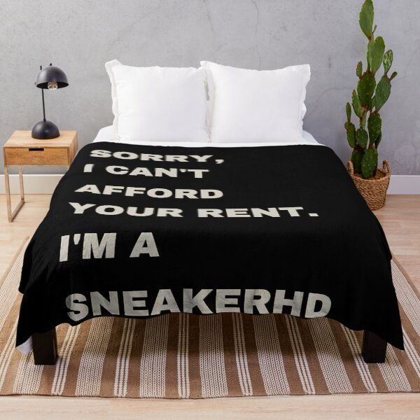 Item preview, Sorry I Cant Afford Your Rent Im A SNEAKERHEAD Nike phrase Black Poster  designed and sold by Vintagevise.