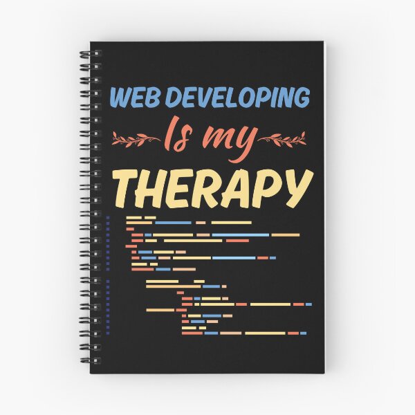 Aperçu de l'œuvre Le développement Web est ma thérapie, un travail de développeur Web amusant ou des dictons professionnels créée et vendue par NBSStore.