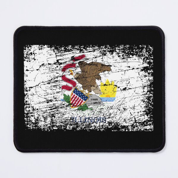 Item preview, Ilinois flag used look designed and sold by GeogDesigns.