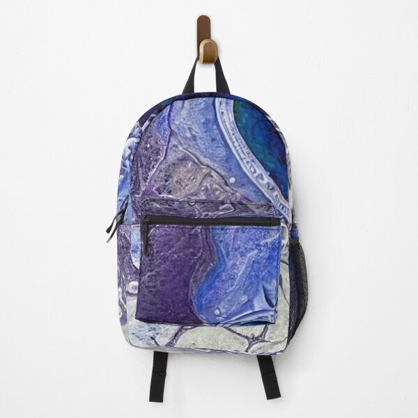 Item preview, Blue heart on purple and silver background  designed and sold by Hmelliger.