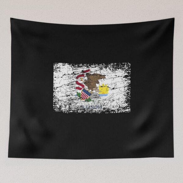 Item preview, Ilinois flag used look designed and sold by GeogDesigns.