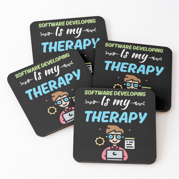 Item preview, Software developing is my therapy, funny software developer job or profession sayings designed and sold by NBSStore.
