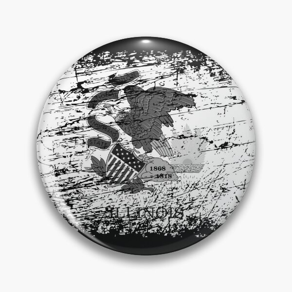 Item preview, Ilinois flag used look designed and sold by GeogDesigns.