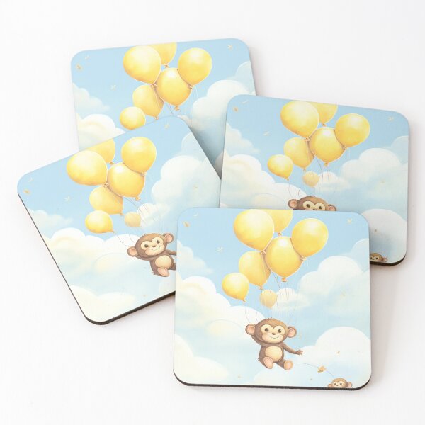 Item preview, Monkey Balloon Adventure designed and sold by cute-animals99.