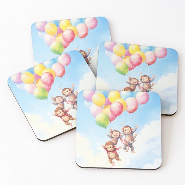 Item preview, Monkey Balloon Fun designed and sold by cute-animals99.