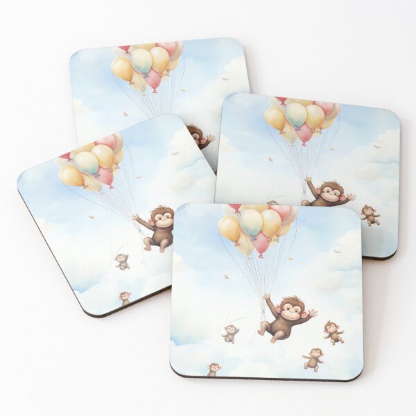 Item preview, Monkey Balloon Fun designed and sold by cute-animals99.