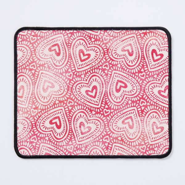 Item preview, Valentine's Grunge Textured Hearts in Raspberry and Cream Pattern designed and sold by micklyn.
