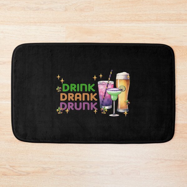 Item preview, Mardi Gras Drink Drank Drunk New Orleans Cocktails designed and sold by ArtMeetsPizza.