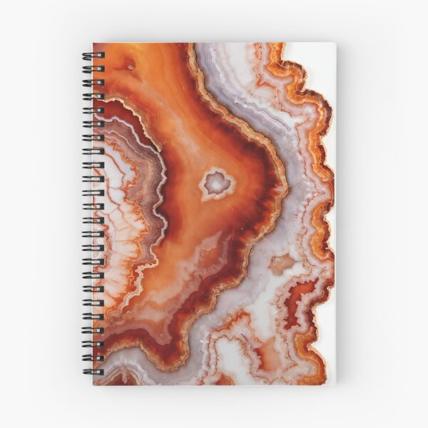 Item preview, Red and Orange Agate slice on a White Background  designed and sold by CreativeArtCard.