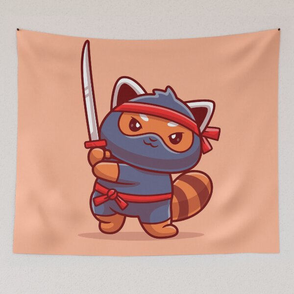 Item preview, Pint-sized Ninja: Cute Red Panda Warrior for Holiday Fun designed and sold by hjian8219.