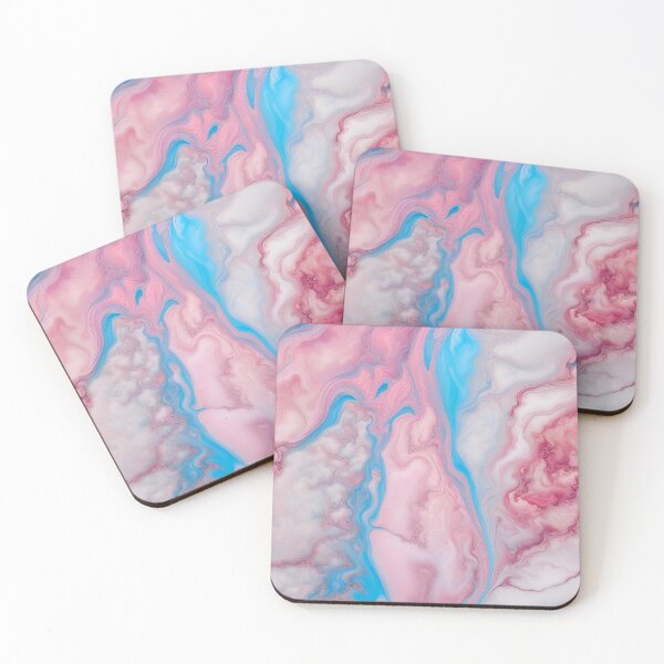 Item preview, Pink & Blue Marble // designed and sold by Art by Maria Milenova.