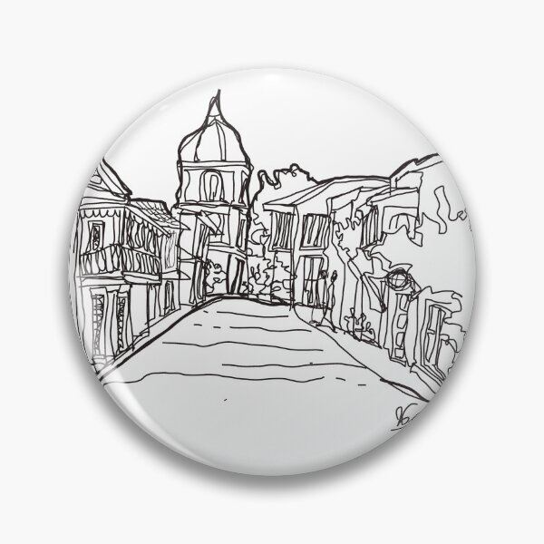 Item preview, Town view hand sketch designed and sold by plahstudio295.