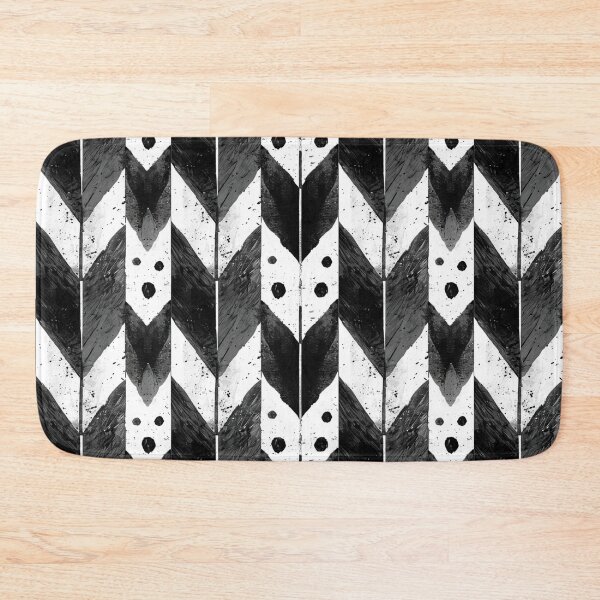 Item preview, Abstract Chevron: Monochrome Textured Print designed and sold by ColorfulVanilla.