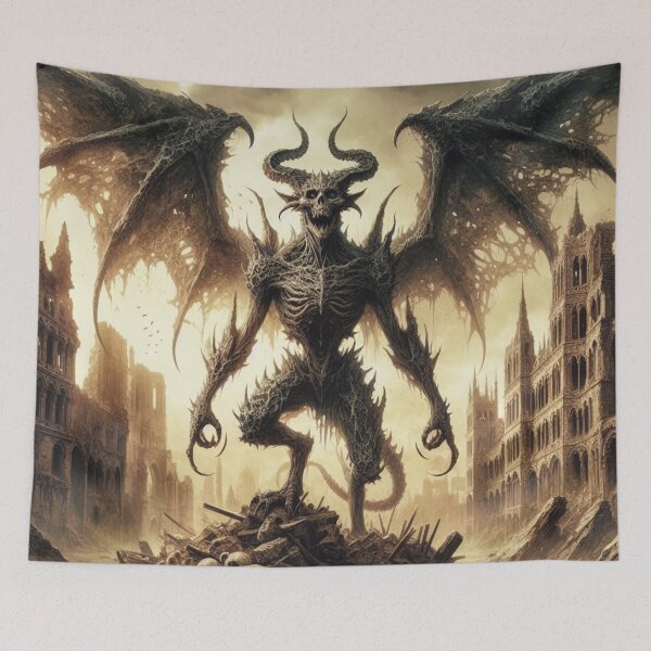 Item preview, Monster Among the Ruins: Apocalyptic Sentinel designed and sold by Lyavalio.