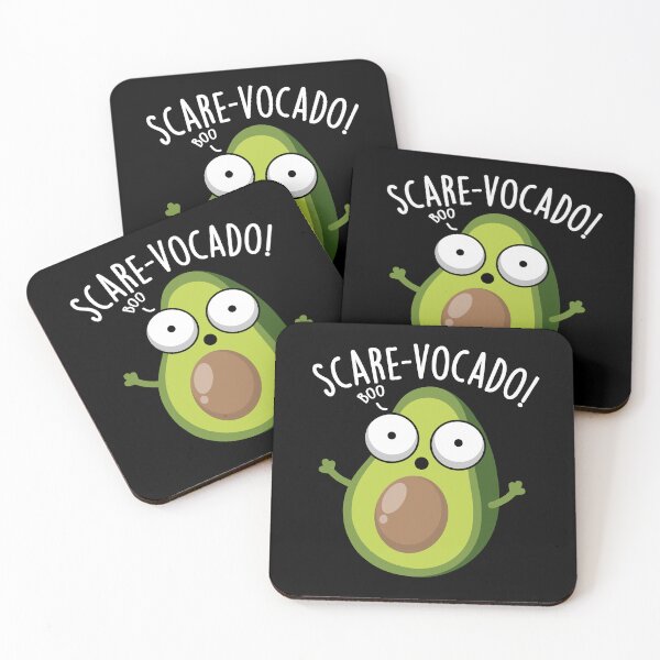 Item preview, Scare-vocaco Funny Avocado Puns (Dark BG) designed and sold by punnybone.