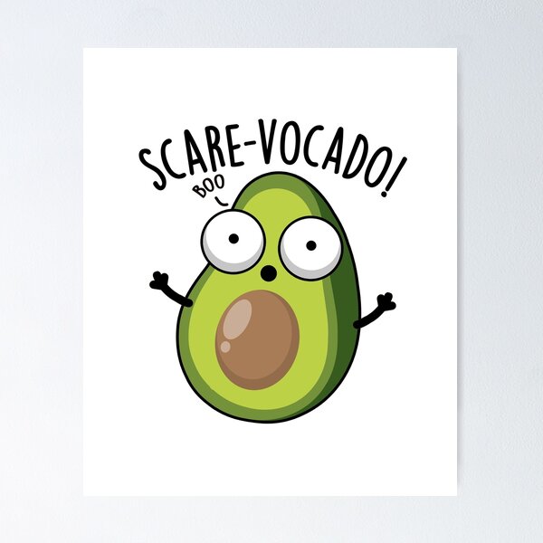 Item preview, Scare-vocaco Funny Avocado Puns designed and sold by punnybone.
