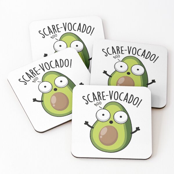 Item preview, Scare-vocaco Funny Avocado Puns designed and sold by punnybone.
