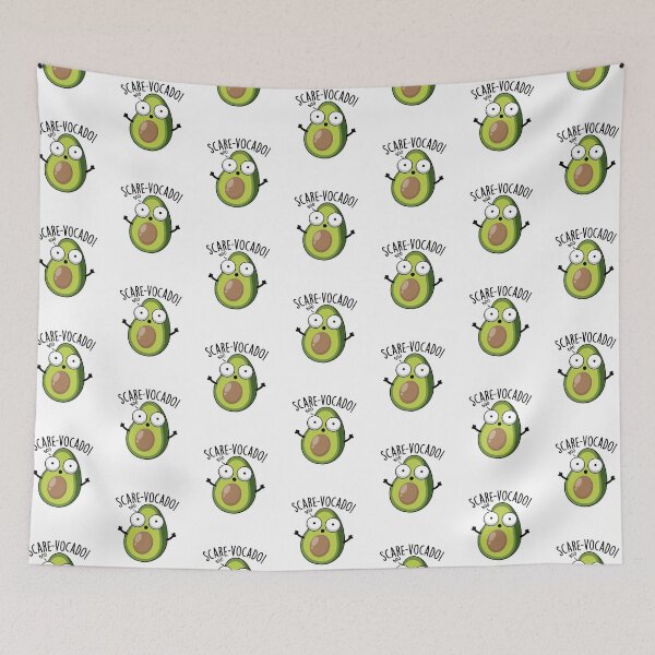 Item preview, Scare-vocaco Funny Avocado Puns designed and sold by punnybone.