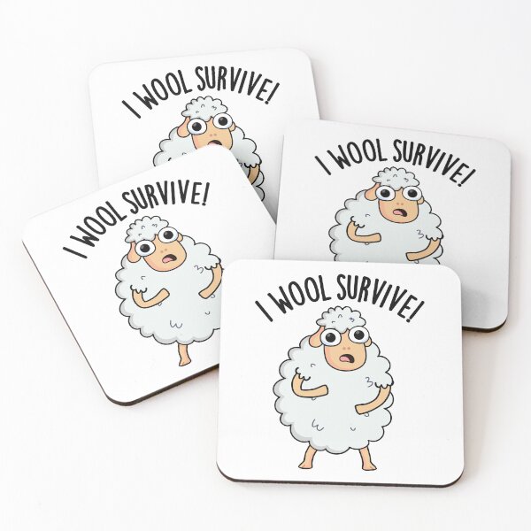 Item preview, I Wool Survive Funny Sheep Puns designed and sold by punnybone.