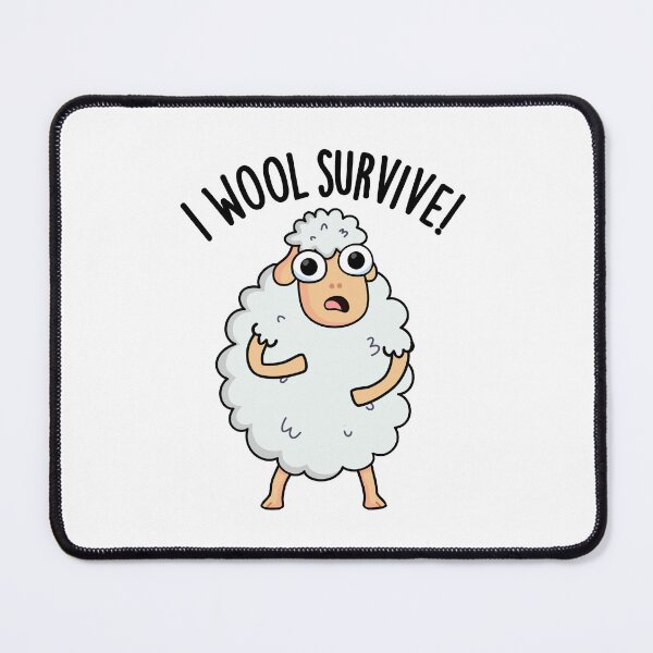 Item preview, I Wool Survive Funny Sheep Puns designed and sold by punnybone.