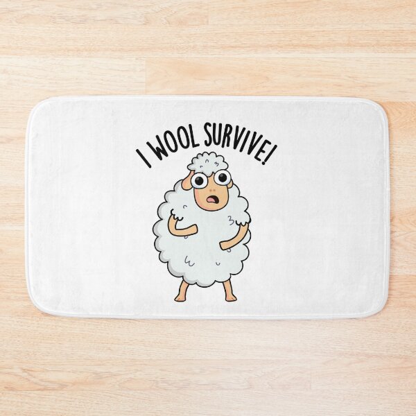 Item preview, I Wool Survive Funny Sheep Puns designed and sold by punnybone.